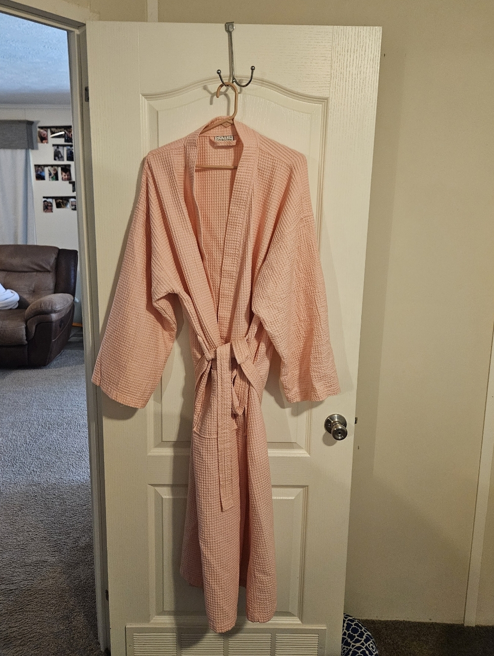 Chakir XXL Pink Waffle Kimono Robe